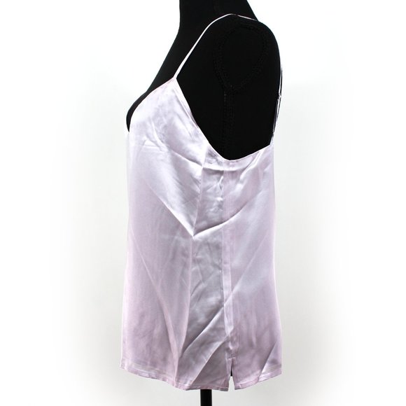 L'AGENCE Jane Silk V-Neck Orchid Hush Lavender Camisole Tank Top X-Small NEW - Picture 4 of 7